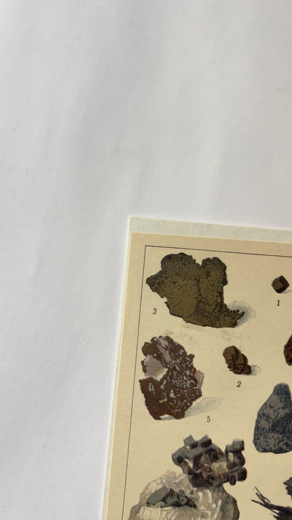 Antique 1926 Mineral Lithograph Print