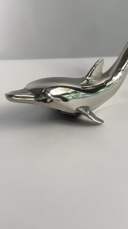Vintage 1980s Silver-Plated Dolphin Bottle Opener