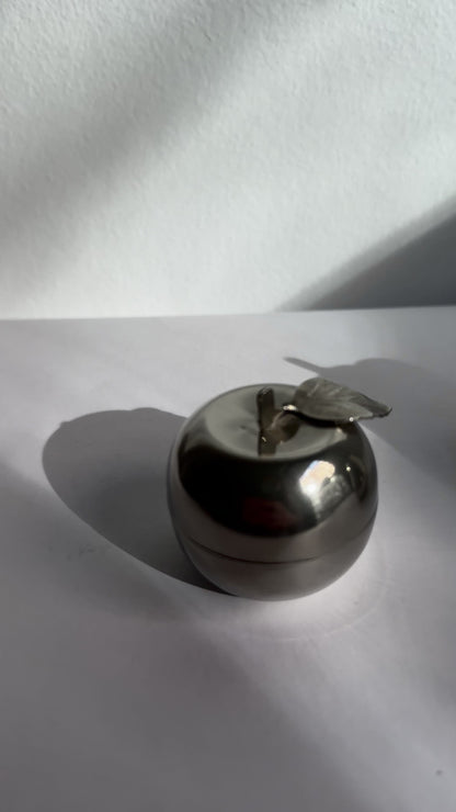 Vintage 1970s Silver Plated Apple & Pear Trinket Boxes