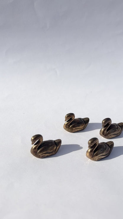 Vintage Mid-Century Swan Place Card Holders – Set of 5