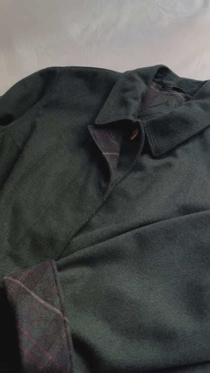 80s Green Wool-Alpaca Loden Coat