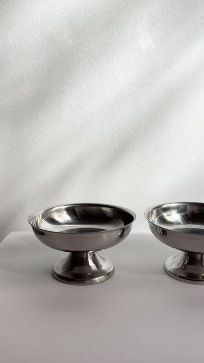 Vintage Stainless Steel Dessert Cups – Set of 4