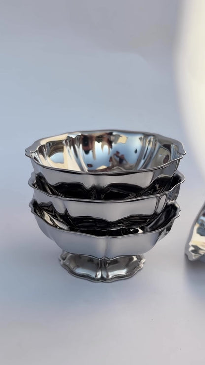 Vintage 1970s Stainless Steel Dessert Cups - Set of 4 or 8