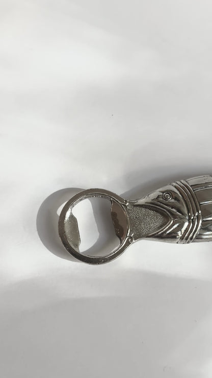 Vintage 1960s Fish-Shaped Metal Bottle Opener