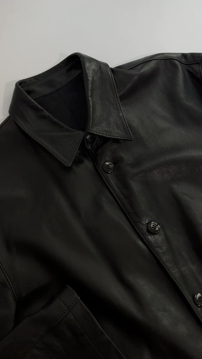 90s Black Nappa Leather Jacket
