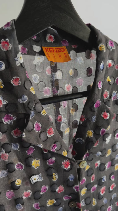 90s Kenzo Floral Sheer Dress