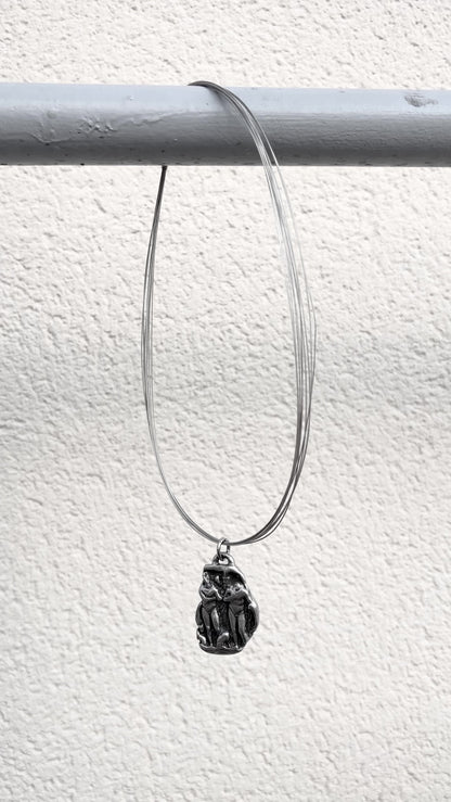 Vintage 1980 Modernist Figurative Necklace
