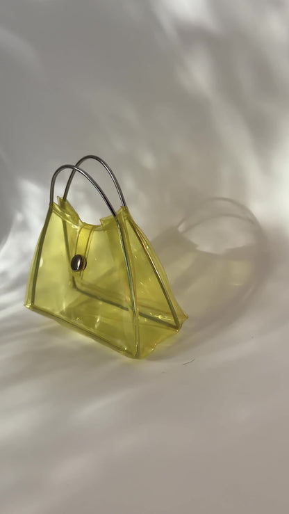Vintage 1980s Neon Yellow Jelly Mini Bag