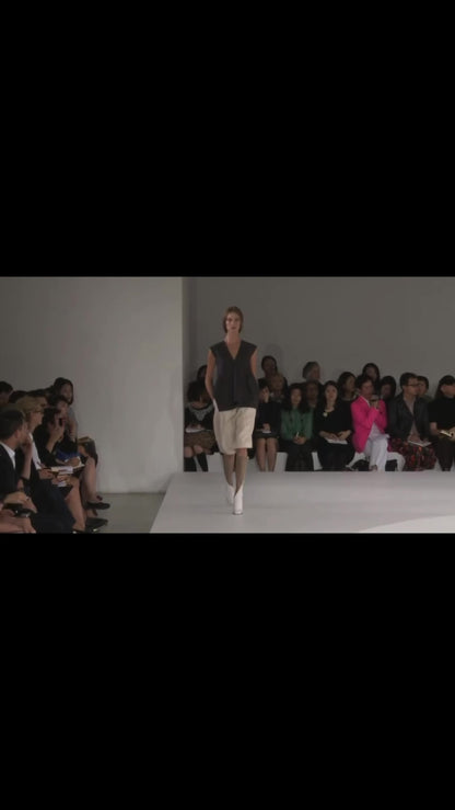 Jil Sander SS2013 Sculptural Black Cotton Top – Runway Piece
