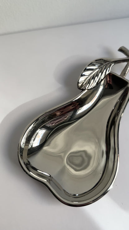 Vintage 1970s Silver Plated Pear Shaped Bowl